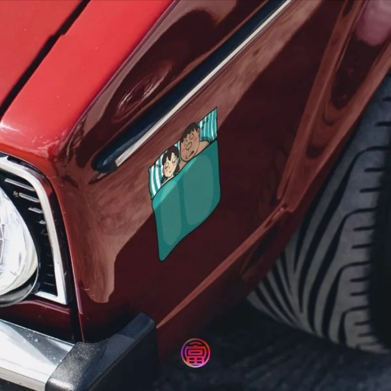 عبقور ShizukaMinamoto Gouta Takeshi مضحك وممتع أنيمي الطرفية ديكور سيارة ملصق الإبداعية الشخصية سيارة خدش غطاء