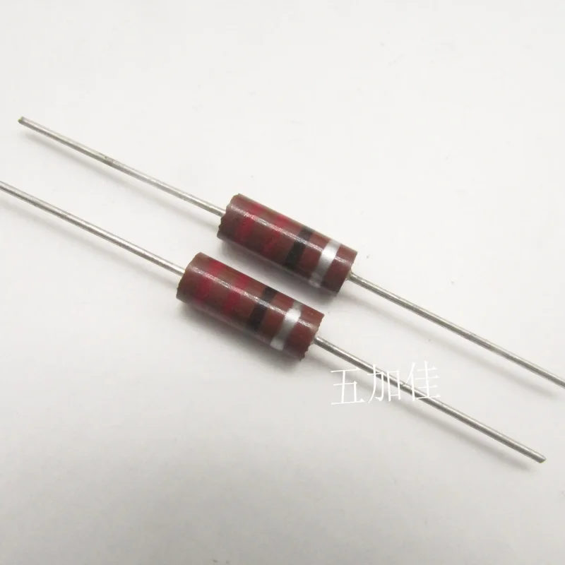 10-100pcs RC32GF220K 1W 22R 10% imported carbon core non inductive resistor color ring resistor