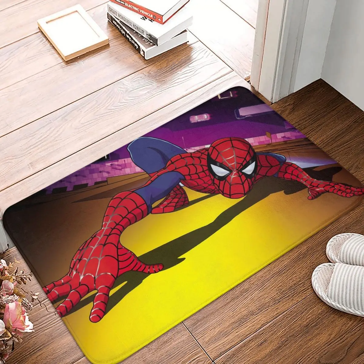 Waiting Bath Non-Slip Carpet Marvel Spider Man Living Room Mat Entrance Door Doormat Home Decor Rug