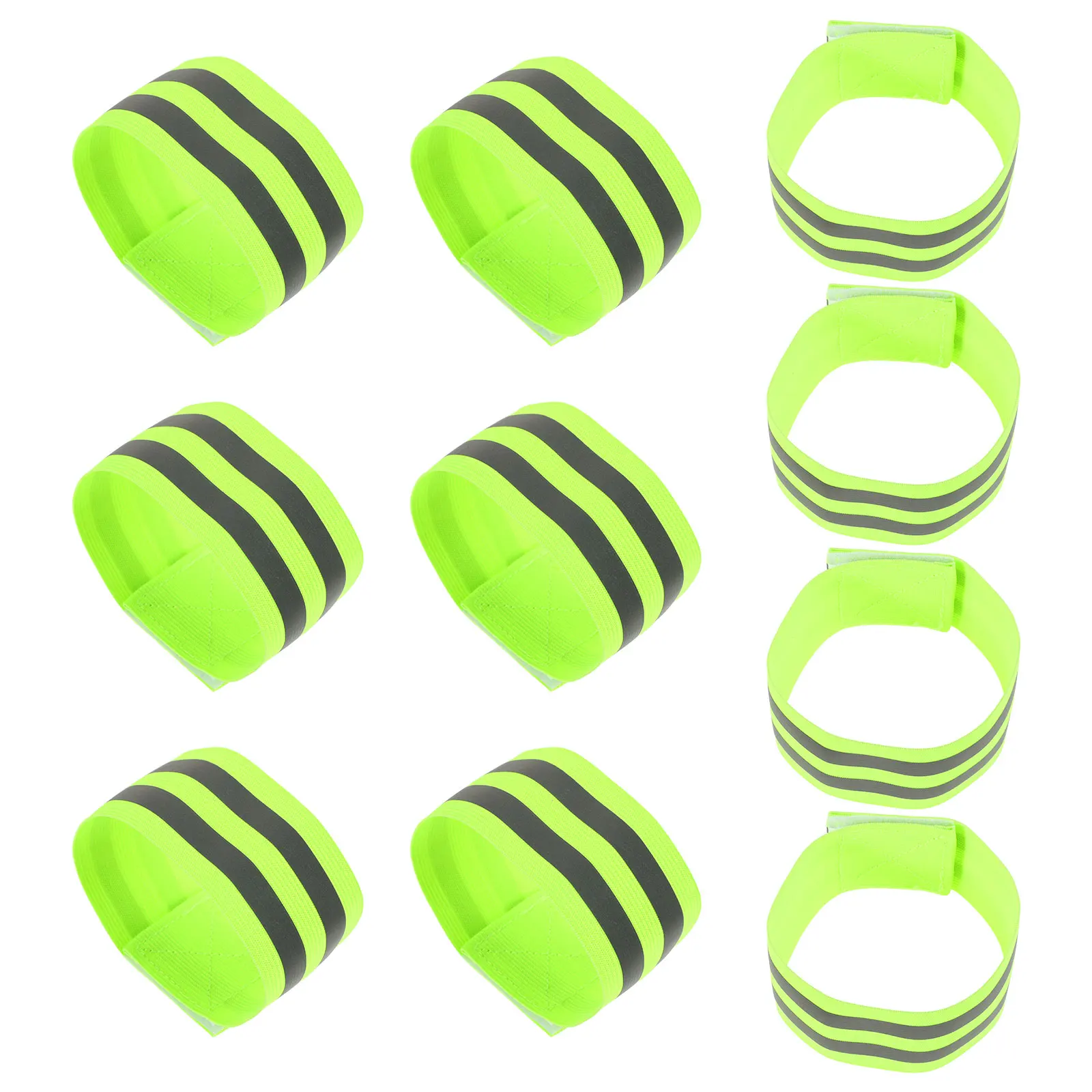 

10pcs Reflective Armband High Visibility Elastic Material Night Running Cycling Gear Outdoor Sports Accessories Walking Hiking