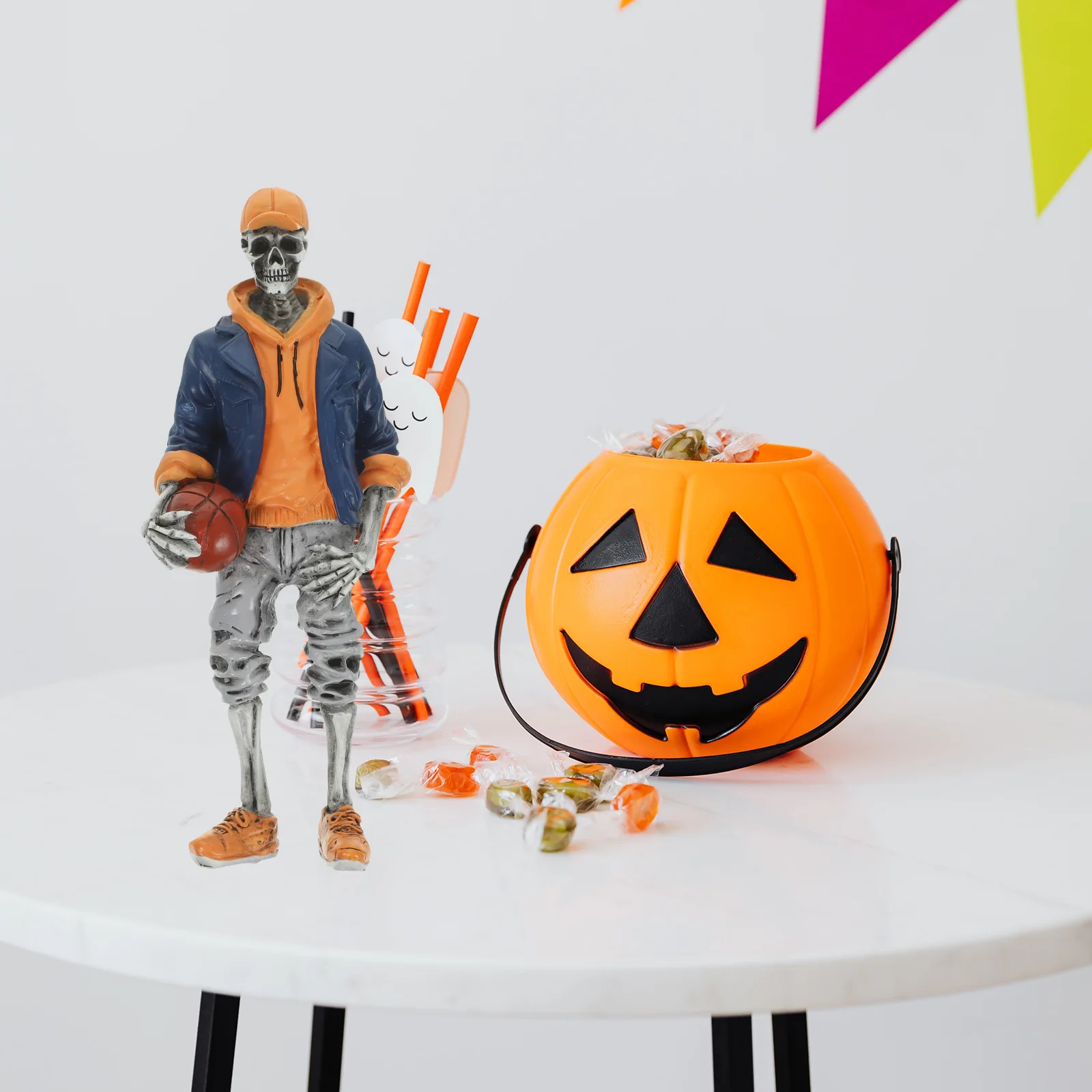 Standbeeld Ornamenten Halloween Ambachtelijke Skeletten Beeldje Versieren Hars Bureaus Desktop