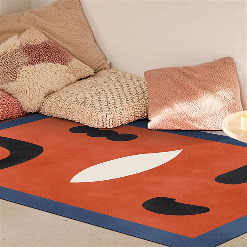 Modern Simple Living Room Decoration Carpet Ins Style Girl Bedroom Bedside Non-slip Rug Light Luxury Study Cloakroom Soft Rugs