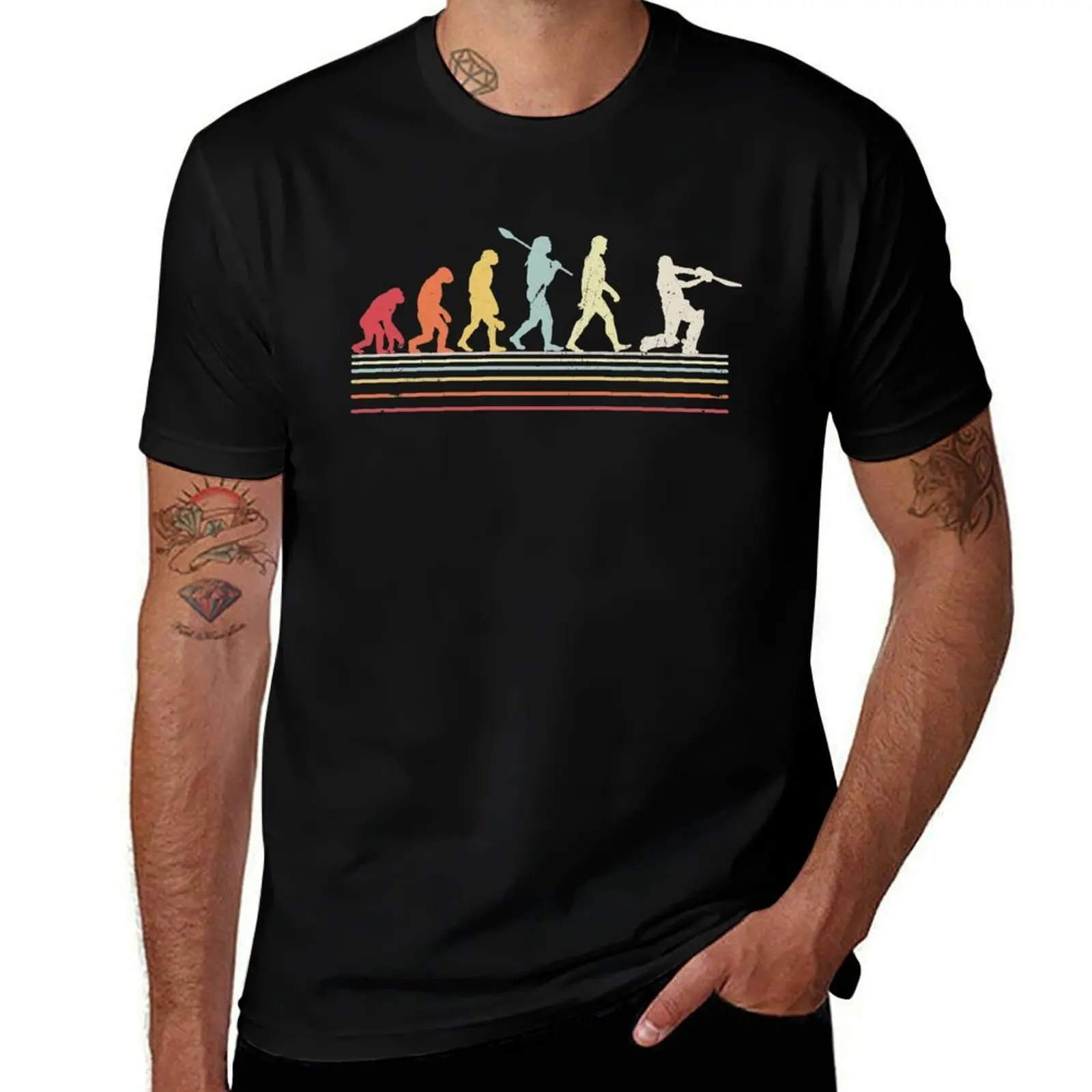 Cricket Evolution Of Man T-Shirt Dry Fit Running Short Sleeve Top T-Shirt
