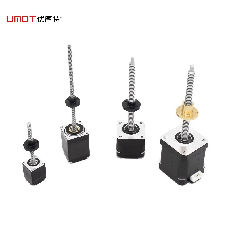 

Линейный шаговый двигатель UMOT 28 мм, шаговый двигатель NEMA 11, с Tr5*2/Tr8*1/Tr8*2/Tr8*4/Tr8*8//Tr8*12, ходовой винт 65-460 мм для опций