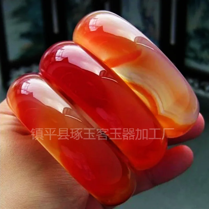 Brazilian bracelet, widened and thickened red agate bangle, gift jadeware wholesale, large quantity at favorable price