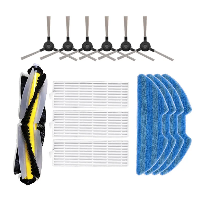 หลัก Roller แปรงด้านข้าง Hepa Filter Mop ผ้าสำหรับ Jashen S10เครื่องดูดฝุ่นหุ่นยนต์ Bruhes ตัวกรองทำความสะอาด Mop Rags เปลี่ยน