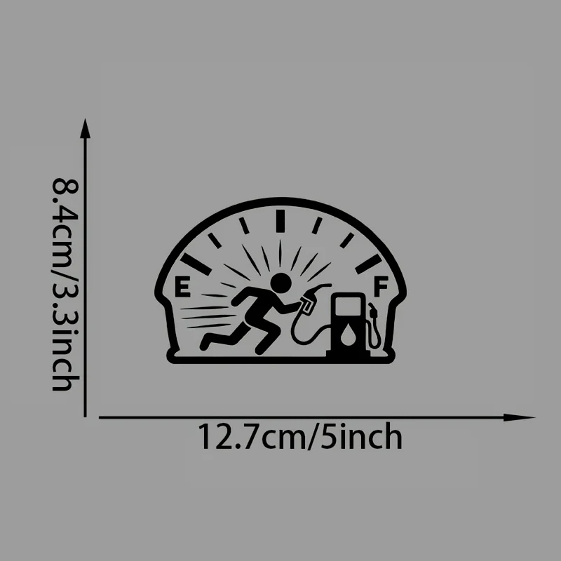 Funny Fuel Gauge Low Gas Reminder Self-Adhesive Sticker,Creative for Window,Bumper,Truck,SUV,Car Glass Decor