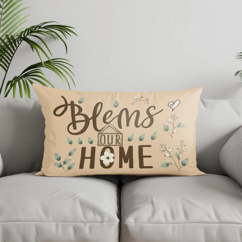 Home Decor Blends Our Home Floral Throw Pillow Suitable For Sofa Bedroom Car Pillow Cover Cushion Rectangular Back Cushion