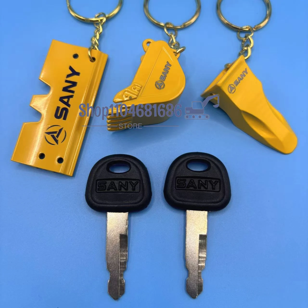 

Для Sany SY55 60 75 115 205 215 235C-8-9 ключ зажигания экскаватора с ковшовым брелоком для тяжелого оборудования брелок