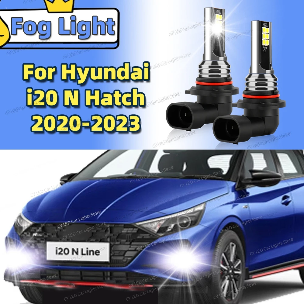 

2Pcs LED Front Fog Light Lamp Car Bulbs 6000K For Hyundai i20 N Hatch 2020 2021 2022 2023 Canbus Accessories Lamp Plug and Play