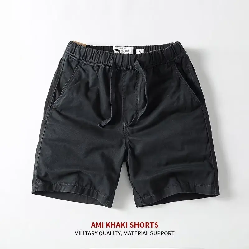 Summer Men's American Multi Pocket Camouflage Shorts Fashion Capris Elastic Waist Loose Drawstring Short Pants