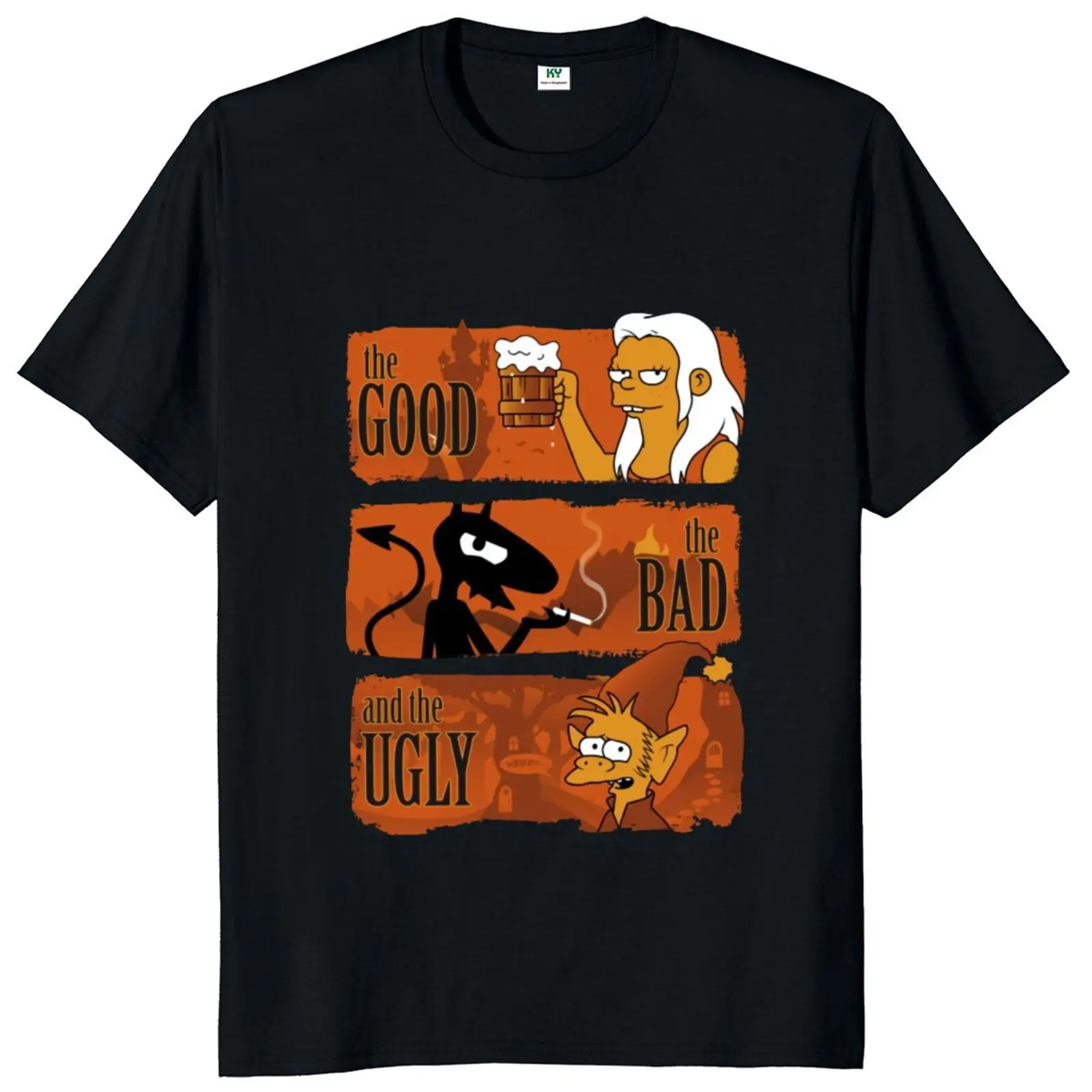 The Good The Bad And The Ugly Anime Funny T Shirt The Princess Demon Elf Classic TV Series Bean Luci Elfo Cartoon Camiseta