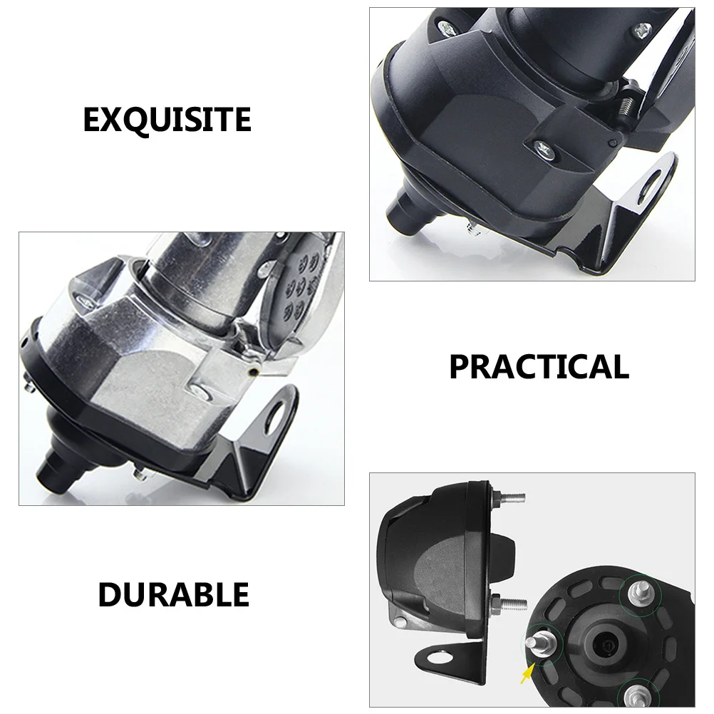 

Trailer Wiring Harness Mounting Bracket 7-Way 13-Way Heavy Duty Metal Secure Trailer Socket Mount for Vehicle End Plug Installer