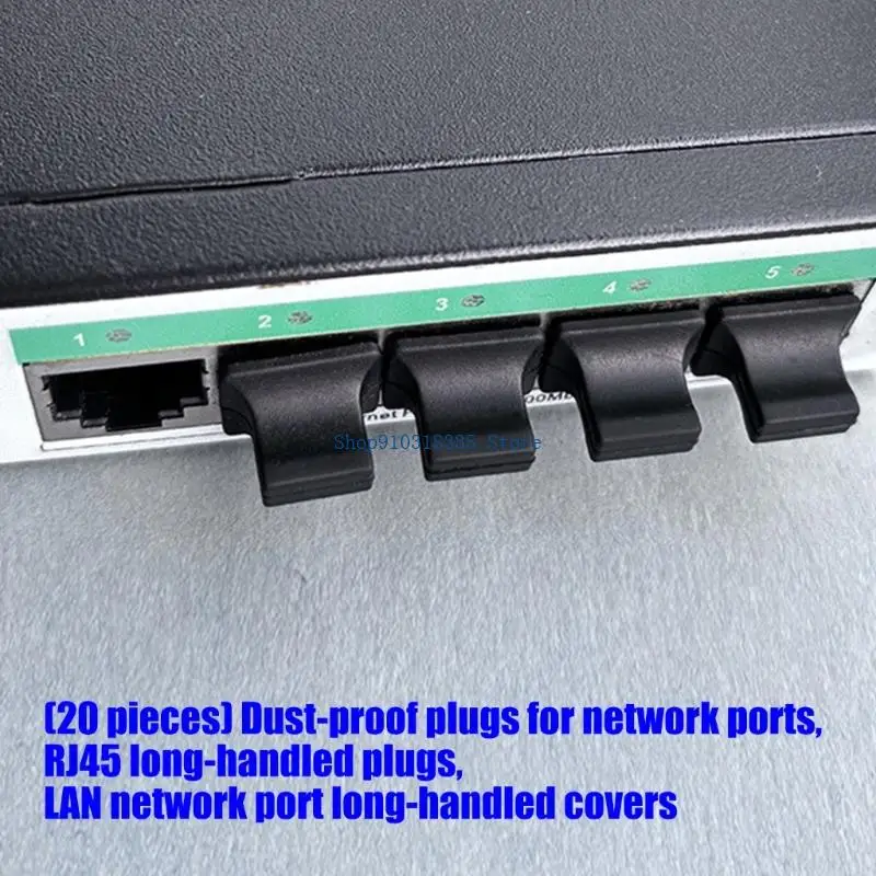  Silicone RJ45 Networking Port Dust Cover Long Handle Plugs For Preventing Dust Buildup In Data Centers Offices