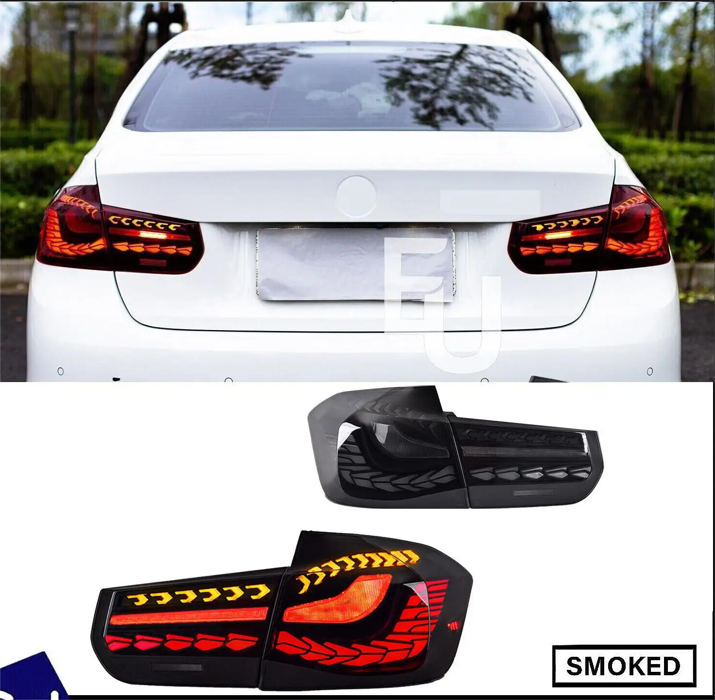 LED Taillights for BMW 3 series F30 F35 F80 2013-2018 GTS with Start Animation Blue Flash Version Taillight Assembly