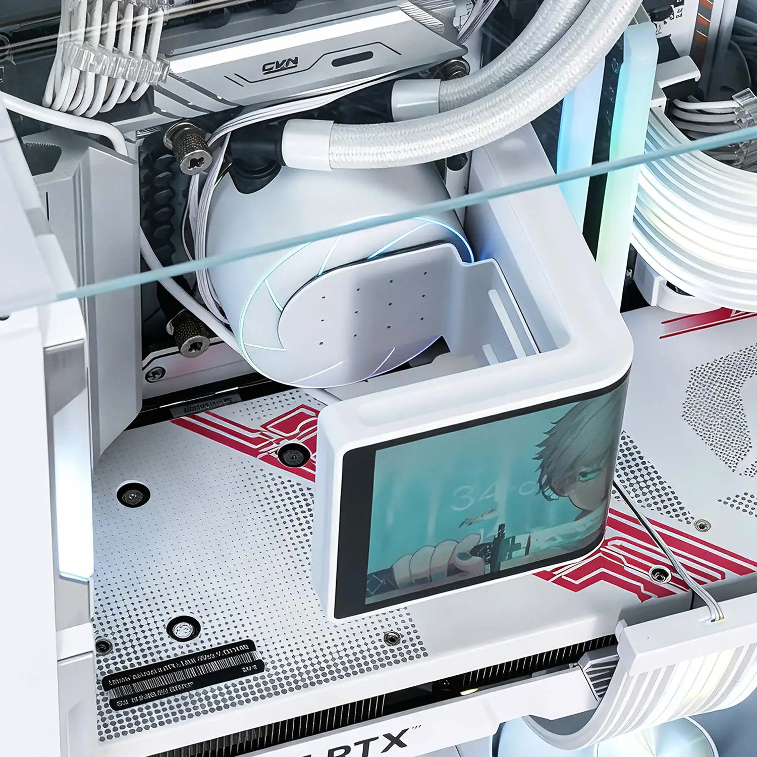 360 All-in-one CPU Water Cooler 6.5 Inch Flexible AMOLED LCD Display 2K 60HZ Curved Screen Naked Eye 3D Vision Gaming Monitors