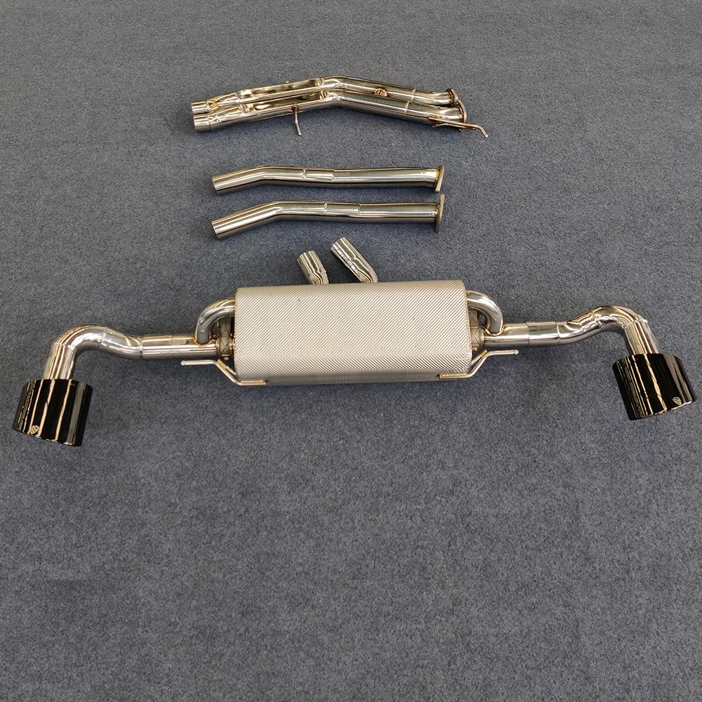 كاتم صوت صمام 304 من المصنع مع جهاز تحكم عن بعد لعادم Audi Q8 3.0t Valvetronic Catback #5