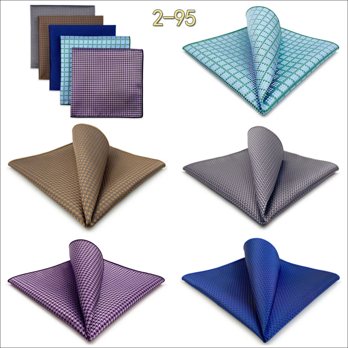 5 Pack Mens Suit Pocket Square Handkerchief Set Various Hanky Lot Classic Gentlemen Wedding Gift Accessories Large Dropshipping