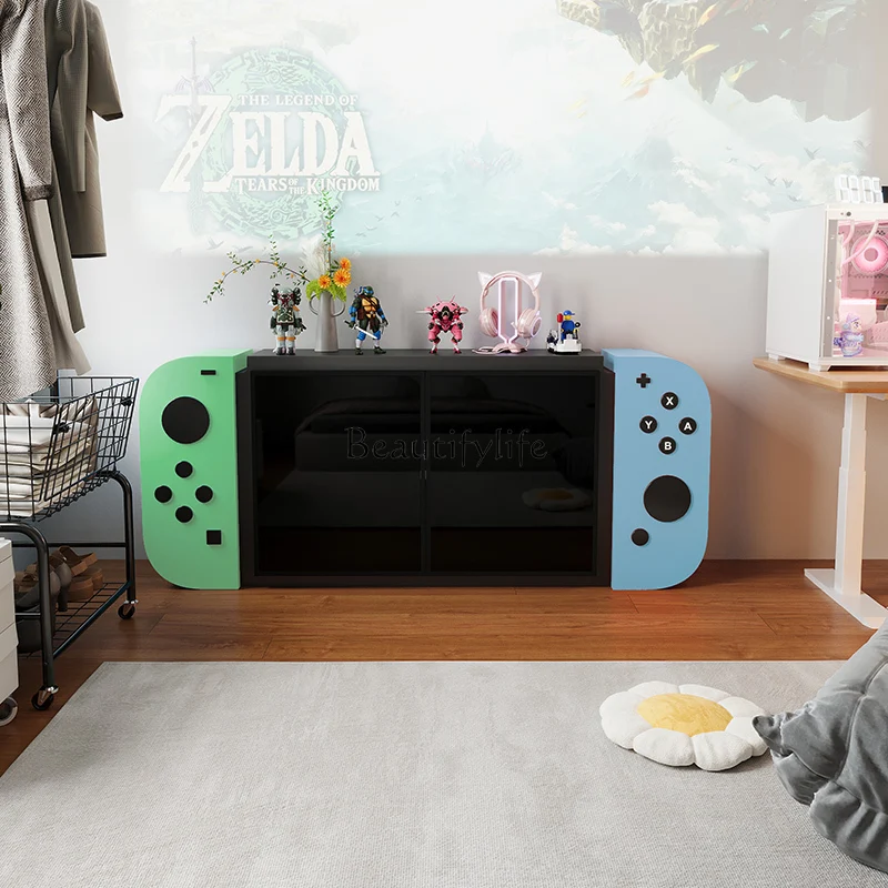 

TV cabinet e-sports room e-sports girl with the same childhood handle tea table