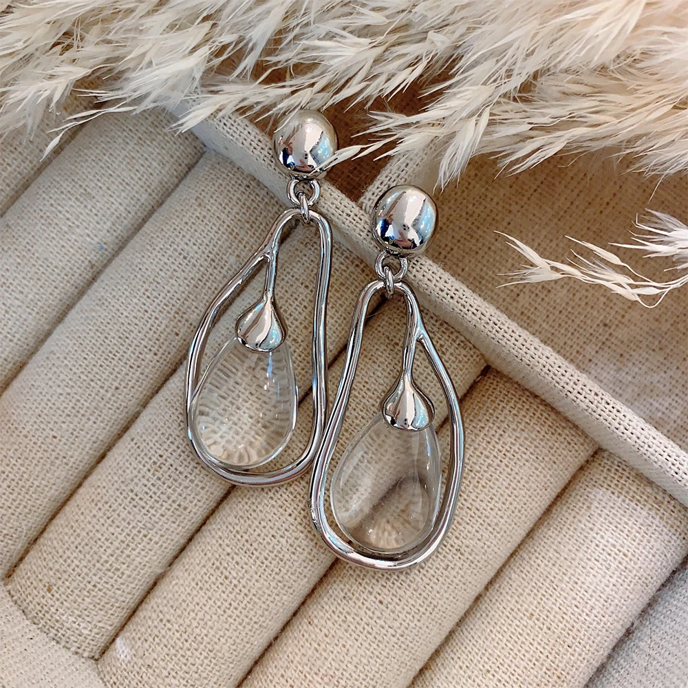 

Fashion Temperament Minimalism Transparent water drop Earrings for womens Girl party gift Jewelry wholesale