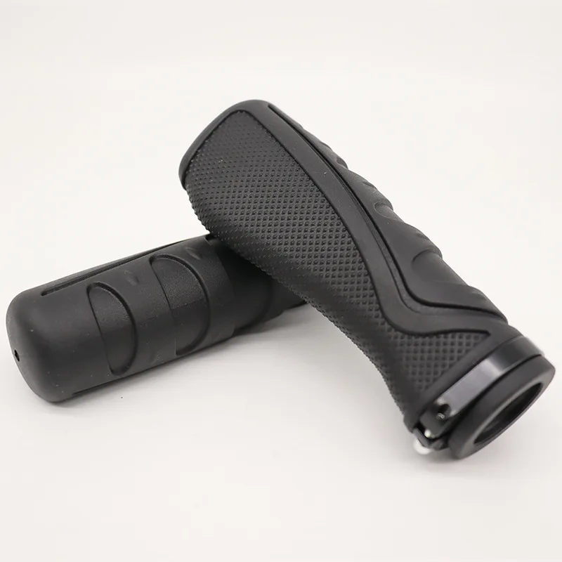 1Pair Ergonomic Bike Handlebar Grips Lock On MTB Anti-Slip Handle Bar Grip Single Ring Motorcycle Equipments & Parts