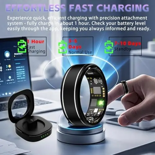 Smart Ring Fitness Tracker per uomo donna 5ATM impermeabile frequenza cardiaca pressione sanguigna monitor del sonno passo contatore di calorie non