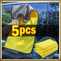 1/5Pcs Microfiber Towel Car Microfiber Wash Towel Microfiber Cleaning Cloth Car Wash Drying Towel Auto Detailing 30x30/40/60cm