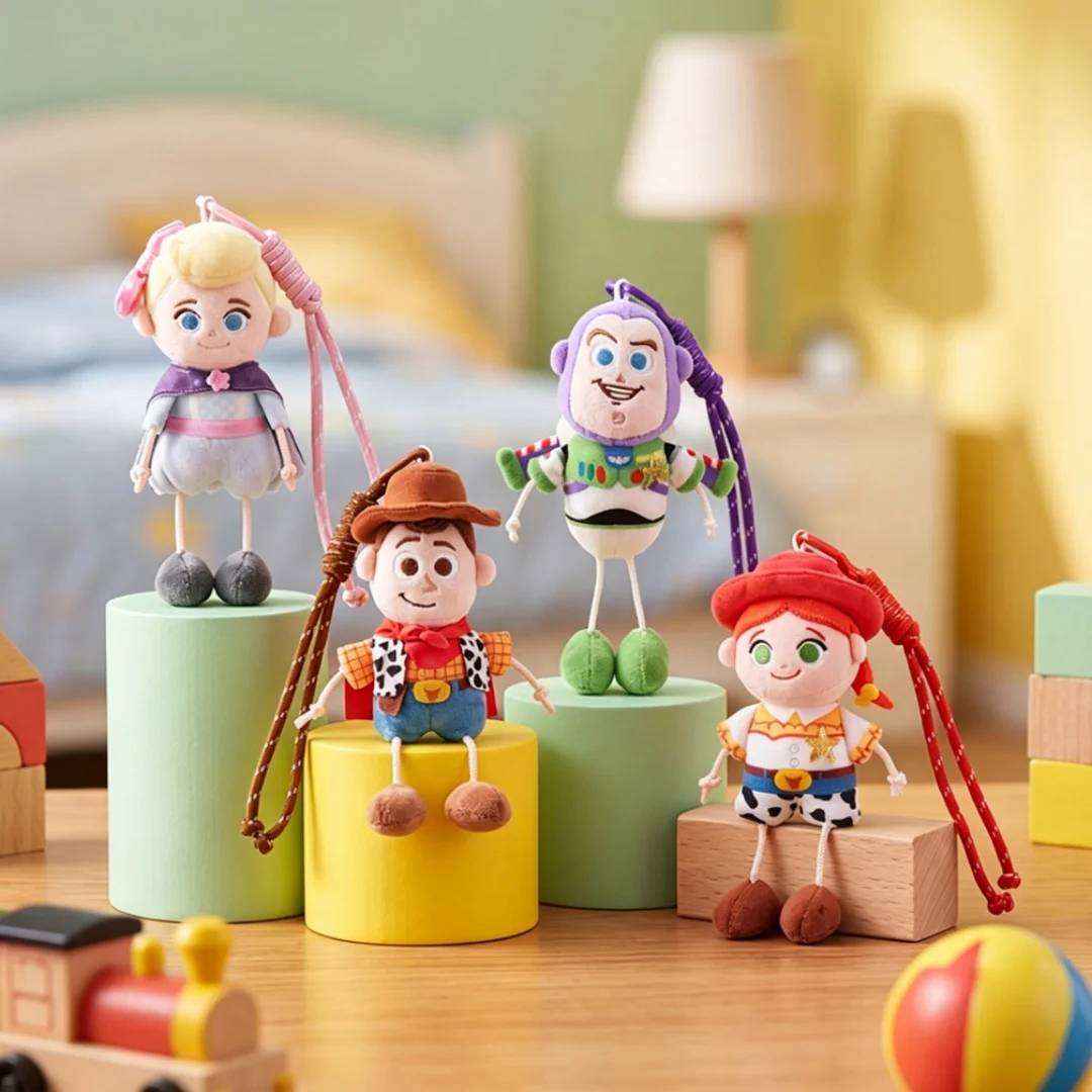 

Genuine Toy Story 5 Plush Keychain Woody Jessie Buzz Lightyear Bo Peep Cute Plushies Backpack Pendant Collection Birthday Gifts
