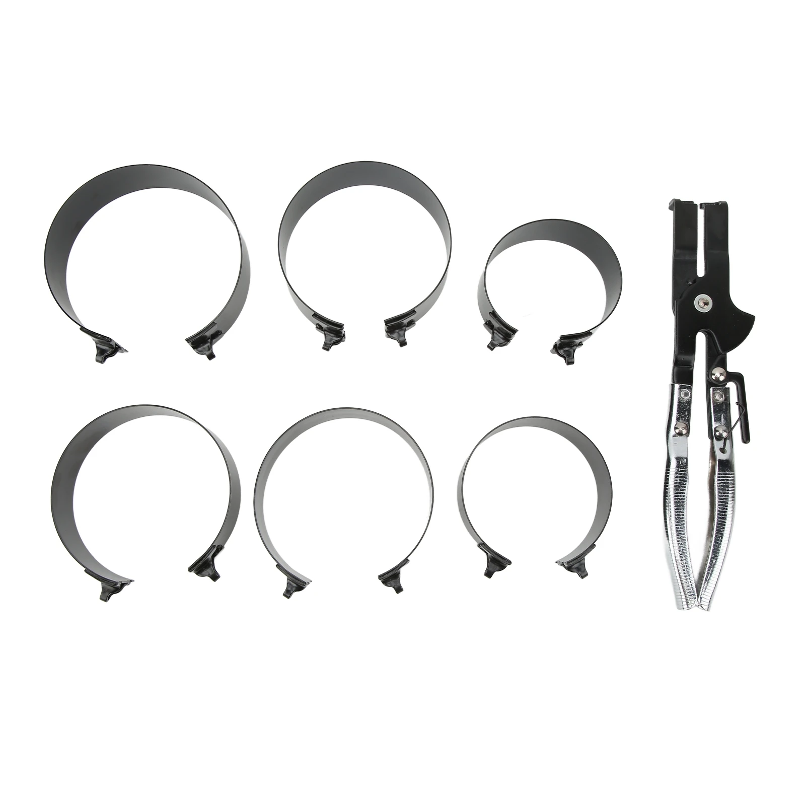 Piston Ring Compressor Set Universal Fit 6 Band Size Piston Installer Repair Pliers Auto Maintenance Tool