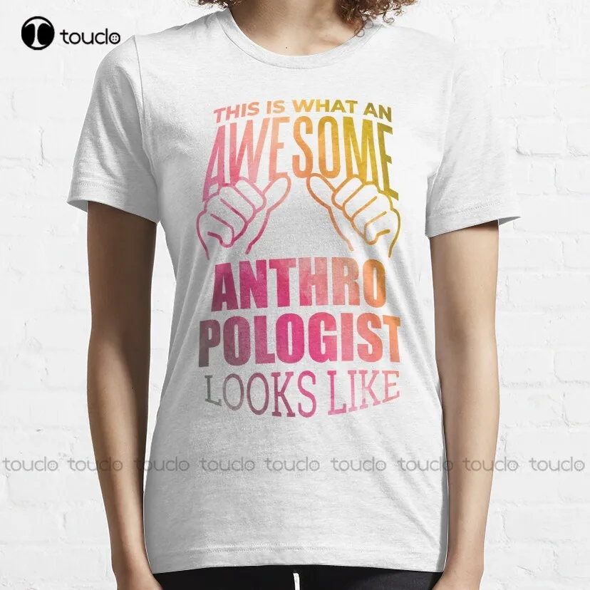 Anthropology Funny Saying In Watercolor Classic T-Shirt Black Tshirt Men Women Shirts Digital Printing Breathable Cotton Retro