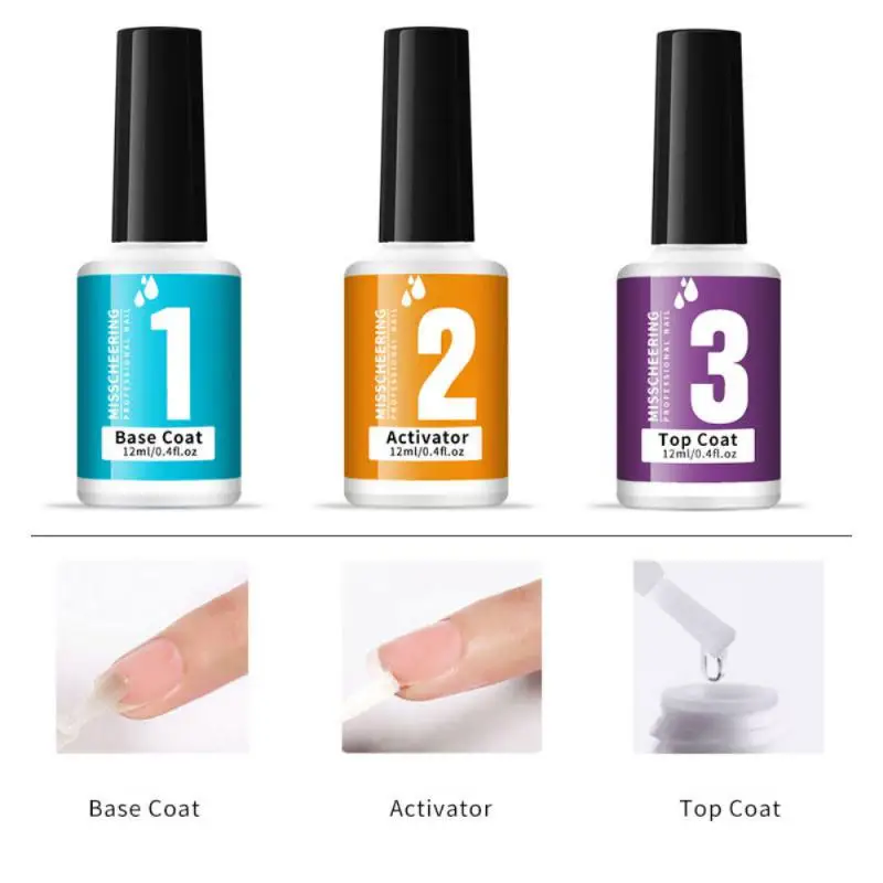 1 ~ 10 Stuks 15Ml Gel Basis Activator Borstel Saver Voor Dompelen Poeder Geen Lamp Kuur Nagels Dip Poeder Kleuren Poeder Natuurlijk