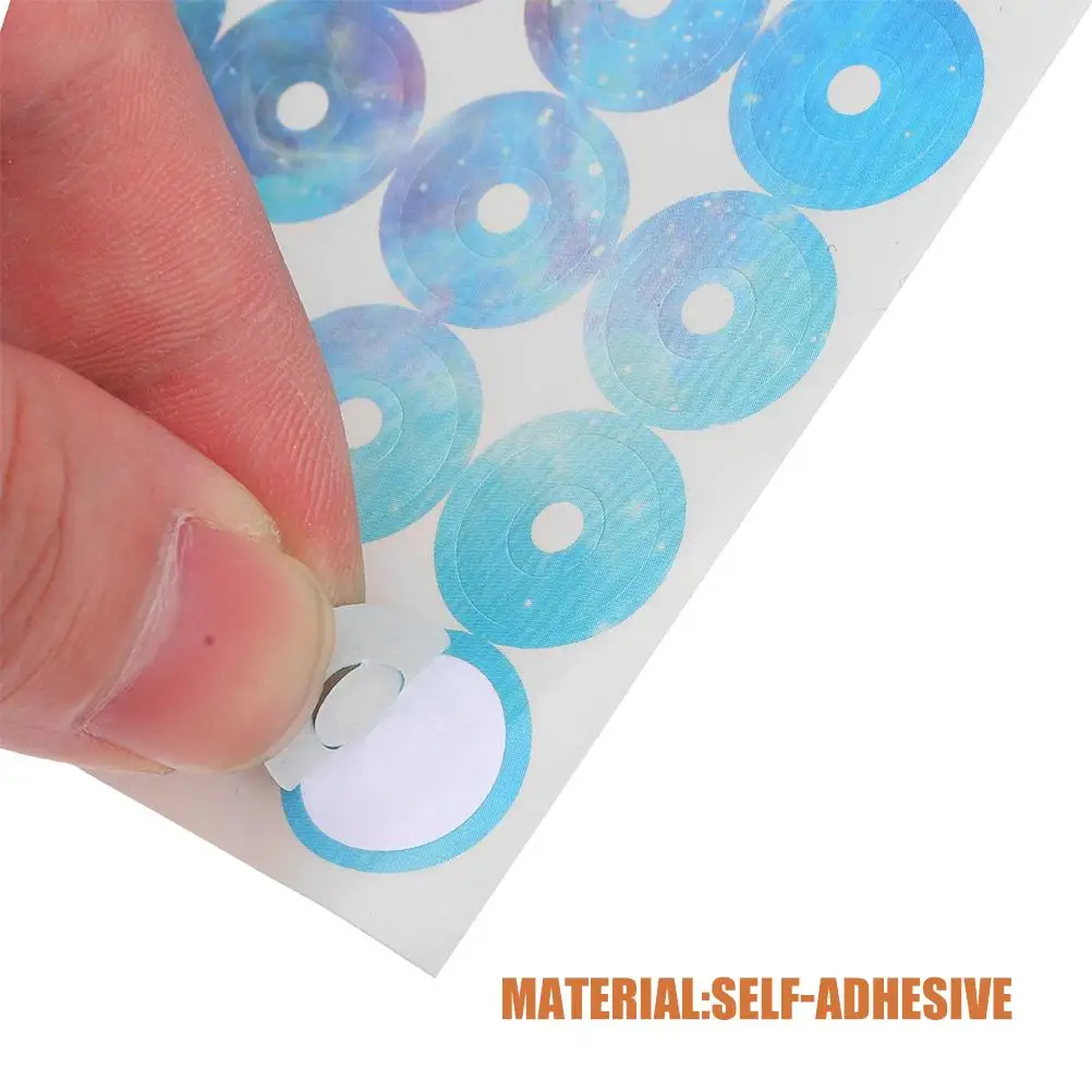 12 ورقة ملصقات واقية فضفاضة ورقة لكمات الورق تعزيز ثقب لكمة حامي تسميات مقاومة للتمزق