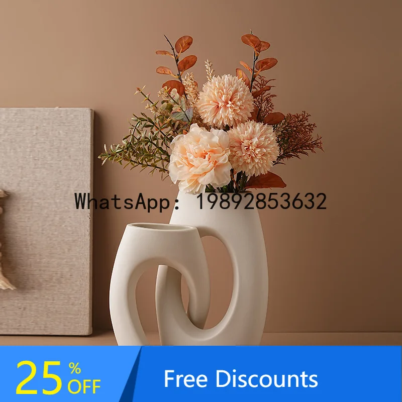

Art Vase Ceramic High-end Flower Arrangement Ornament Decorative Flower Holder
