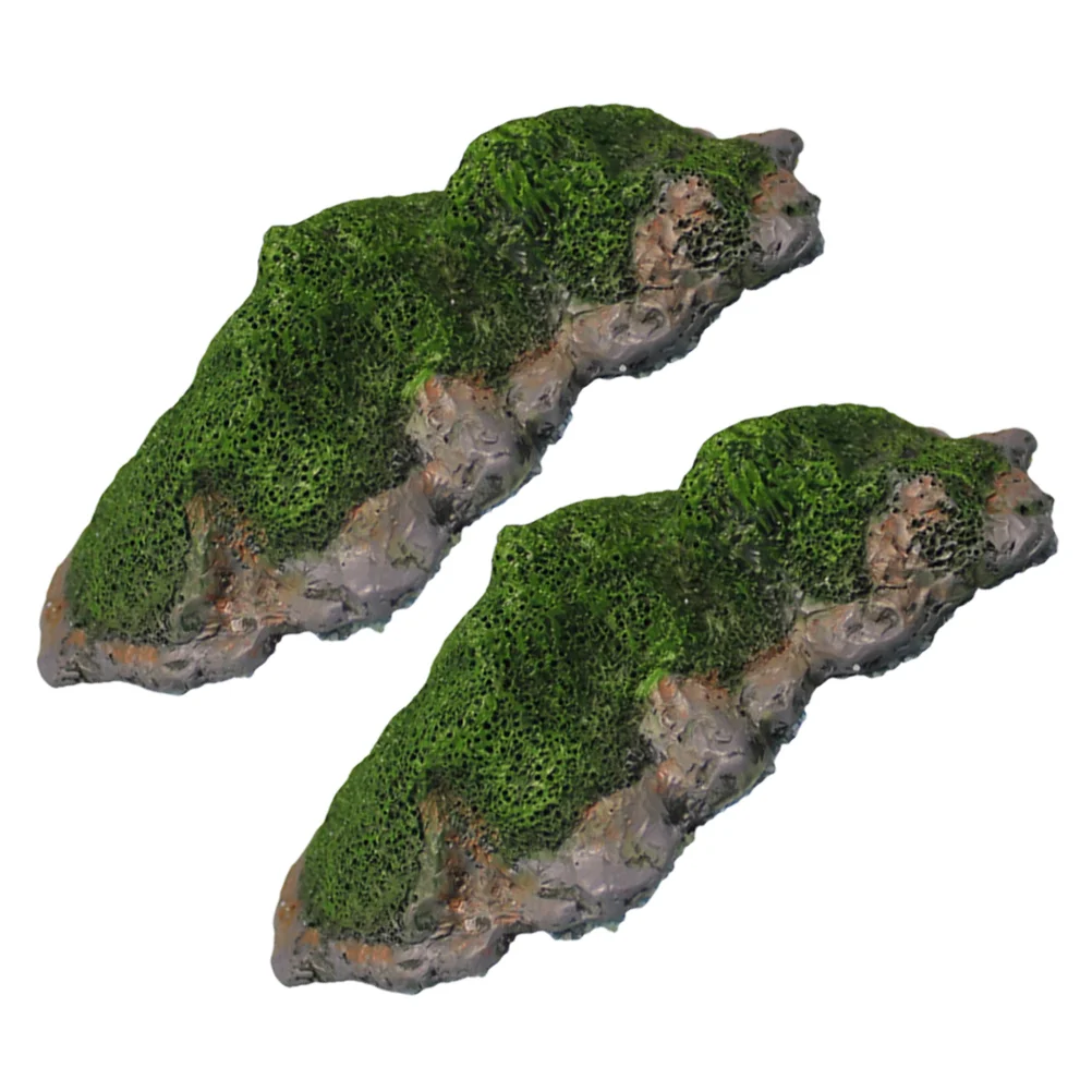 

2pcs Resin Island Figurine Miniature Island Model Artificial Island Figurine for Flower Pot Micro Landscape Accessories Decorati