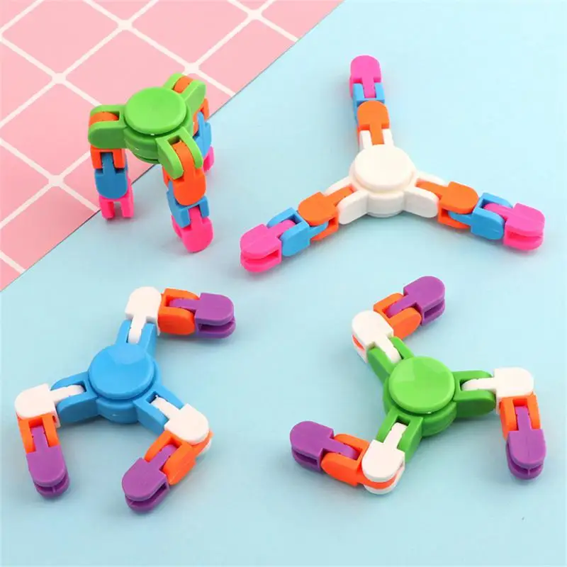 

Variety Fingertip Chain Gyro Decompression Toy 3/4 Sections Folding Joint Rotating Building Blocks Fidget Educational Toys