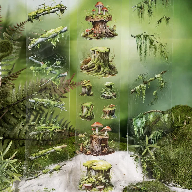 1 pezzo di nastro adesivo Washi serie Forest Moss manuale adesivo decorativo etichetta fai da te Scrapbooking