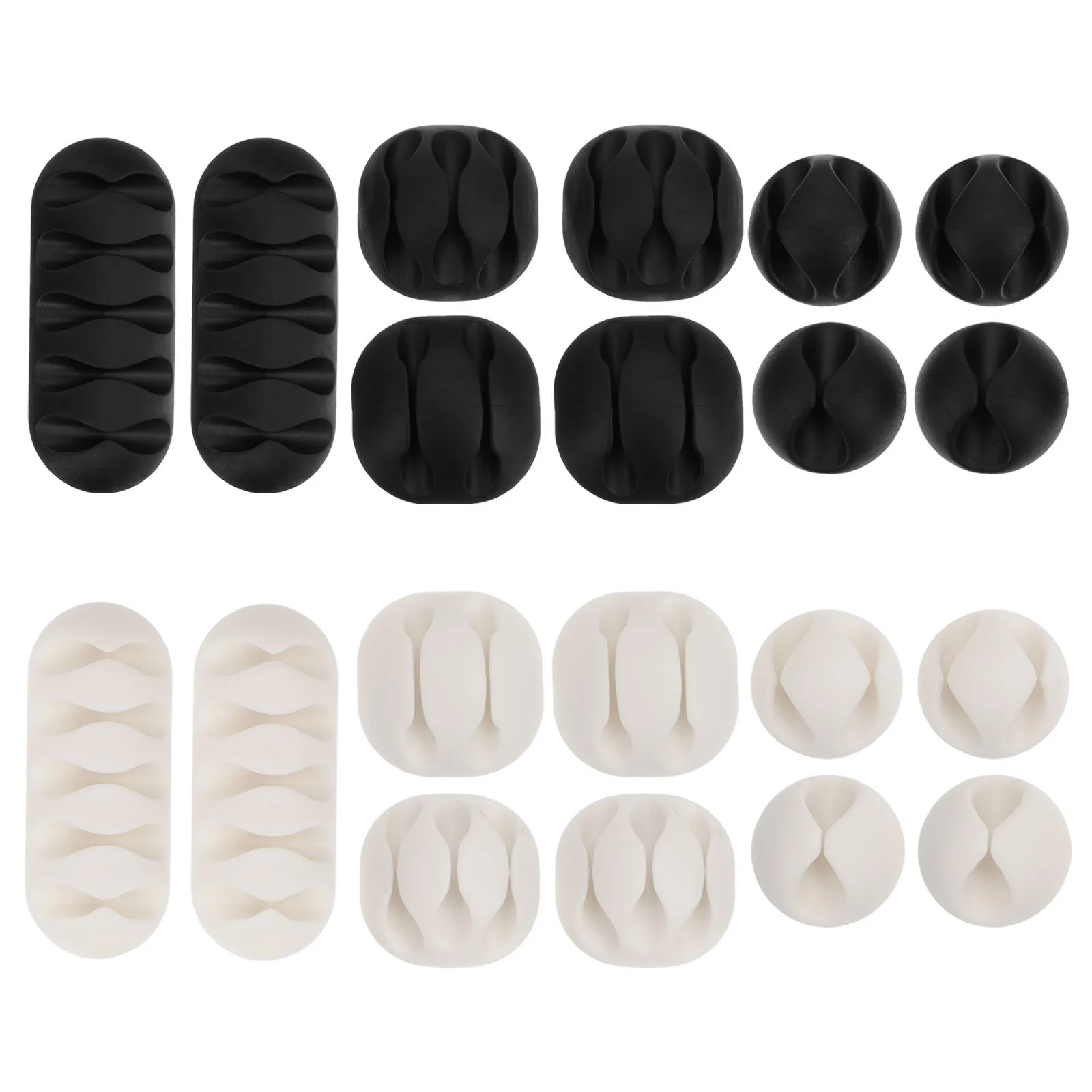 20 قطعة مشابك كابلات ذاتية اللصق منظم الحبل إدارة الأسلاك الفعالة لأسلاك الطاقة شواحن USB سماعات الرأس