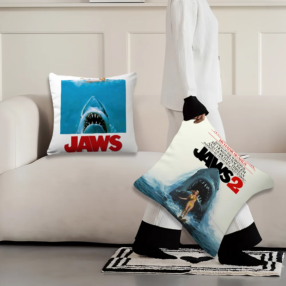 Movie Jaws Pillow Cover Printing Decoration Room Home Sofa living Office Coffee Shop Car Nordic Simplicity Cover