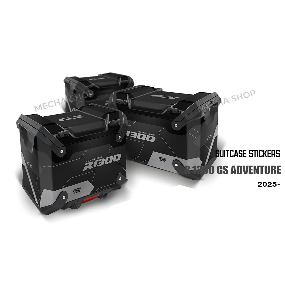 

For R1300GSA R1300GS Adventure 2025 Top Box Side Box Suitcase Protective decals Luggage Panniers Aluminium Stickers