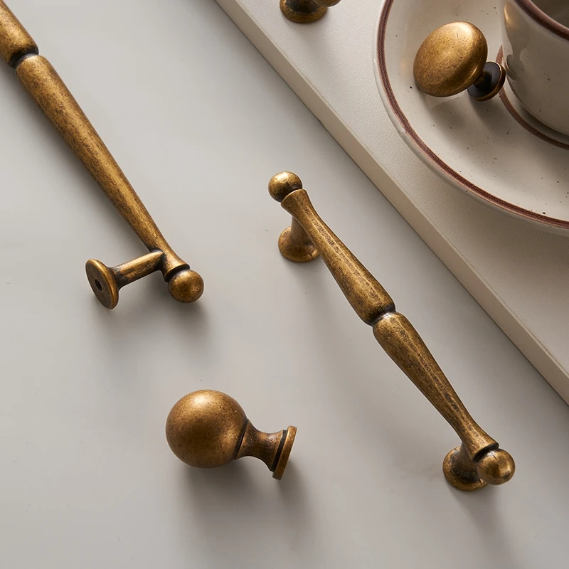 

Nordic Vintage Handles for Wardrobe and Drawer Bronze Kitchen Cabinet Handles Kitchen Useful Accessories Furniture Handles
