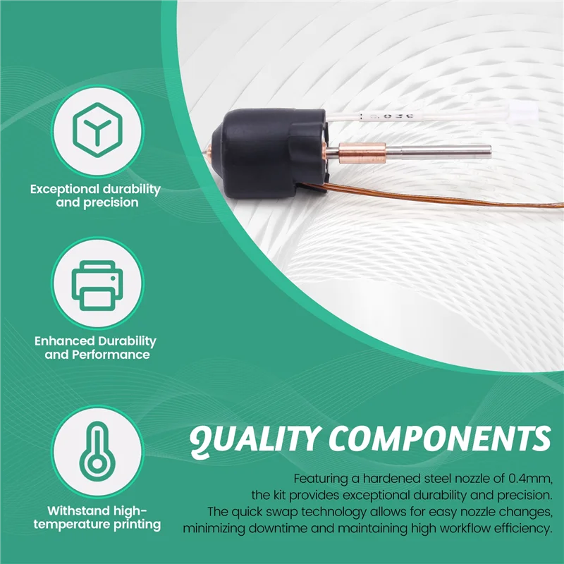 

Hotend для Creality K1C K1 MAX комплект нагревательного блока 0,4 мм быстросменное встроенное сопло, детали 3D-принтера