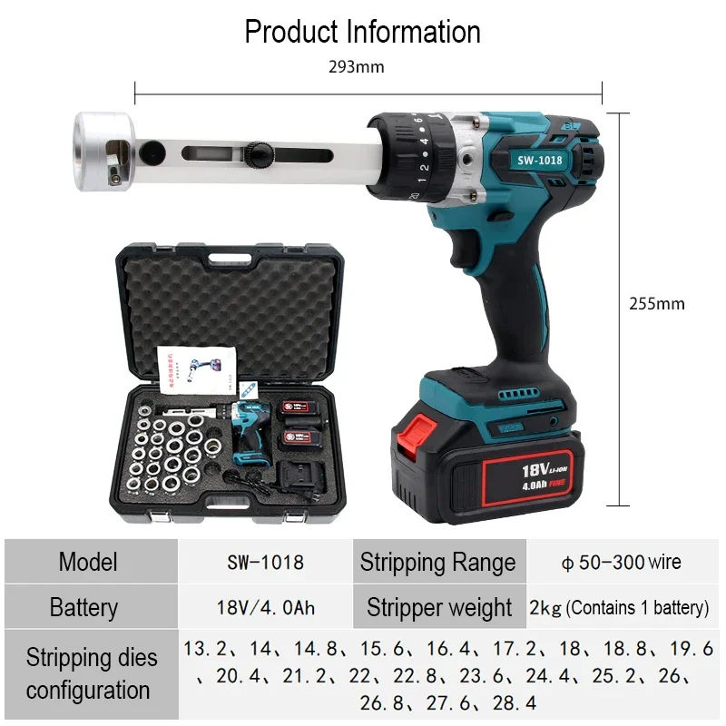 Cable Stripper Sw-1018 Wire Quick Peeler Electric Wire Stripper