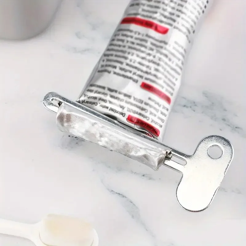 1 Pcs Silvery Metal Tube Squeezer Keys, Toothpaste Metal Hair Dye Color Key Roller Dispenser Tool Durable Processing,Toothpaste and Hair Color Dispenser Tool, Daily Living Tube Squeezing Aids