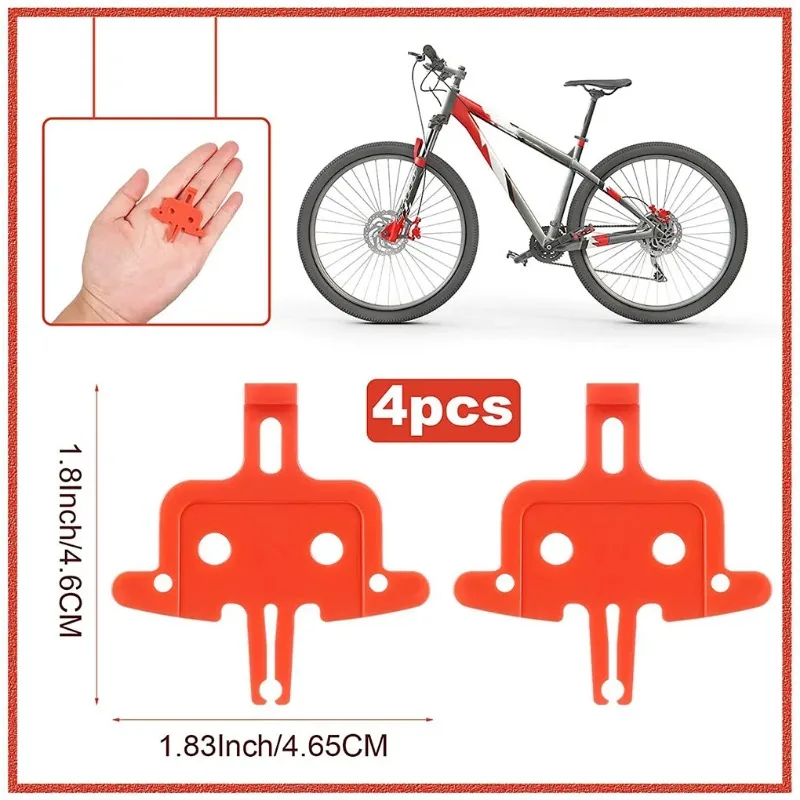 Pack of 4 Bicycle Brake Spacer Disc Mountain Bike Hydraulic Brakes Pads Professional Portable Outdoor Cycling Parts