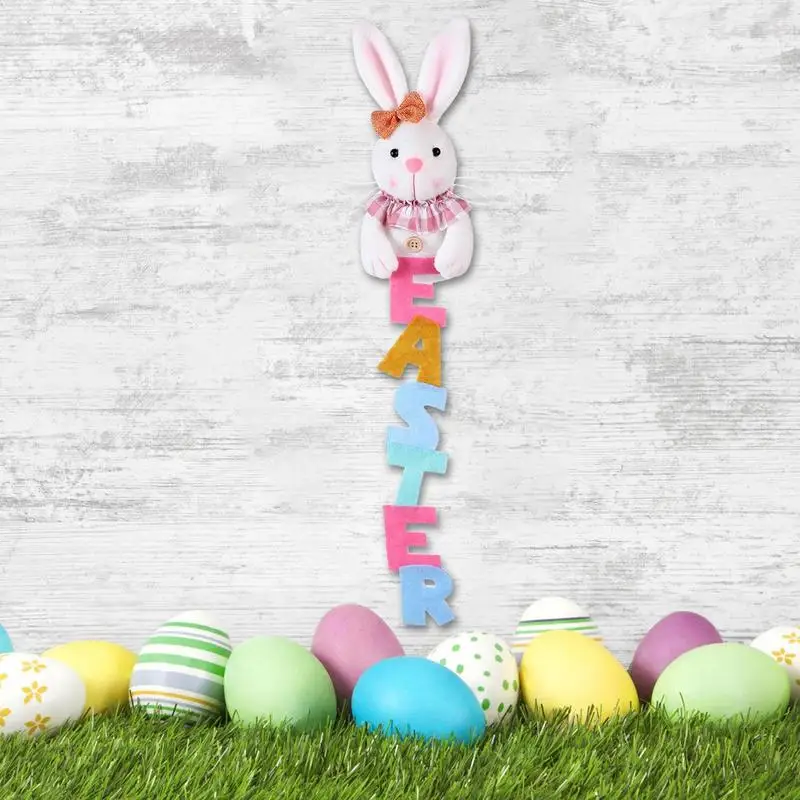 Easter Bunny Stuffed Animal Cute Stuffed Easter Bunnies 21.65in Funny Farmhouse Easter Decor Easter Tree Ornaments For Wall