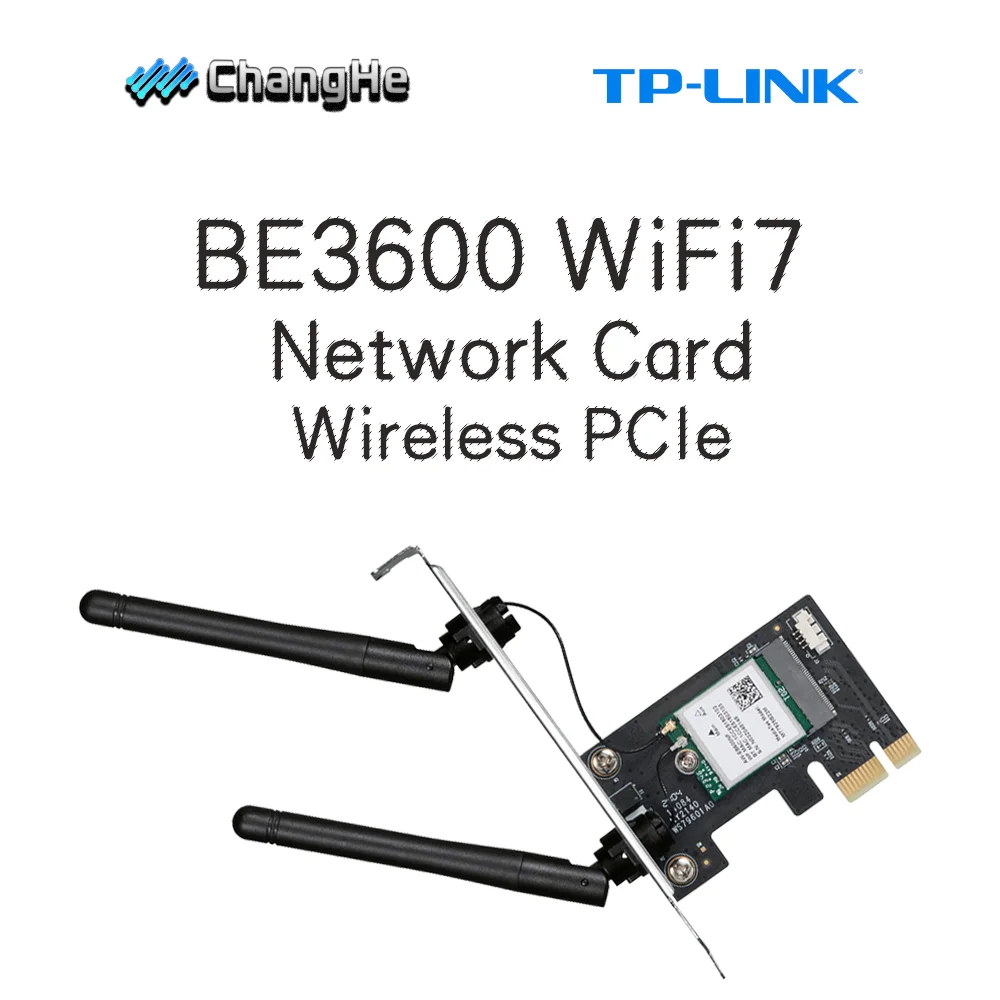 

TL-7DN9180 TP-LINK BE3600 WiFi7 двухдиапазонная беспроводная сетевая карта PCIe для настольного компьютера ПК