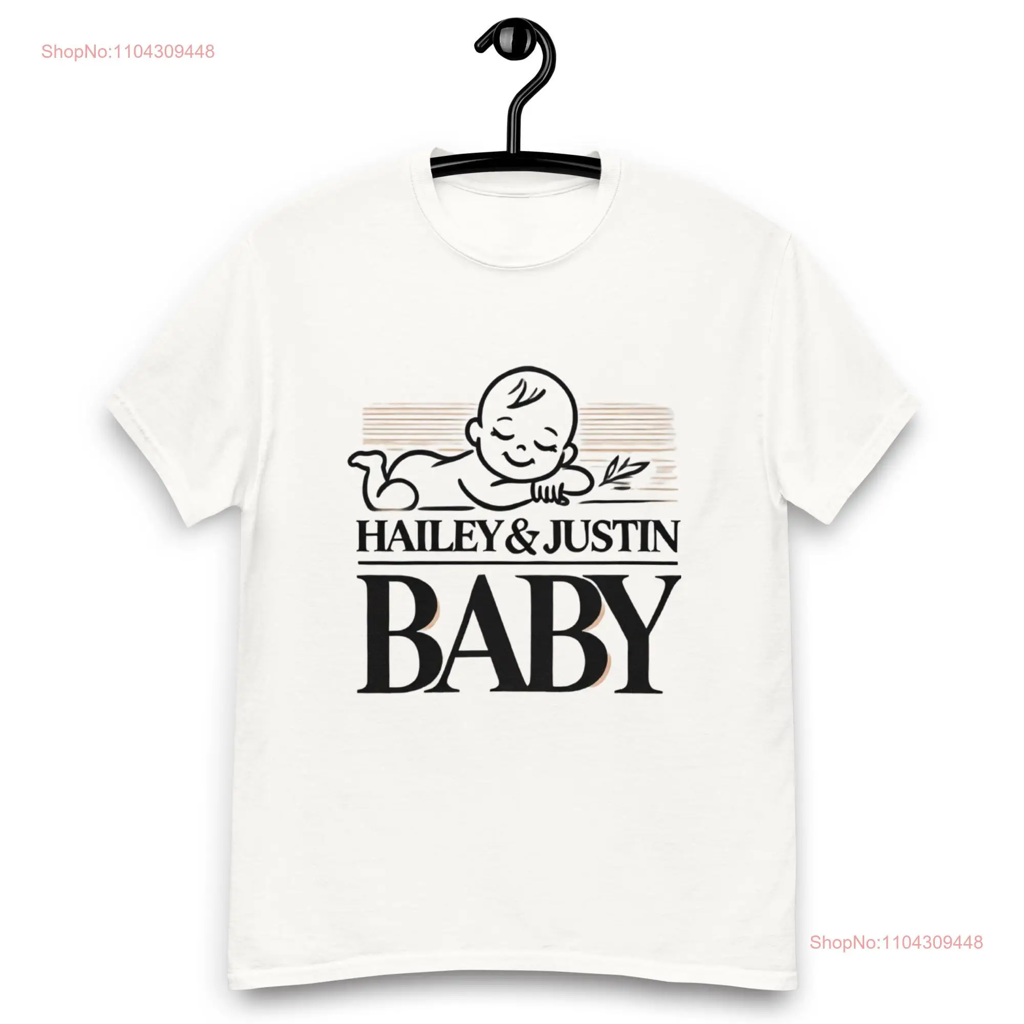 Hailey Justin Bieber Baby T Shirt Cute with Signature Style Perfect for Fans long or short sleeves