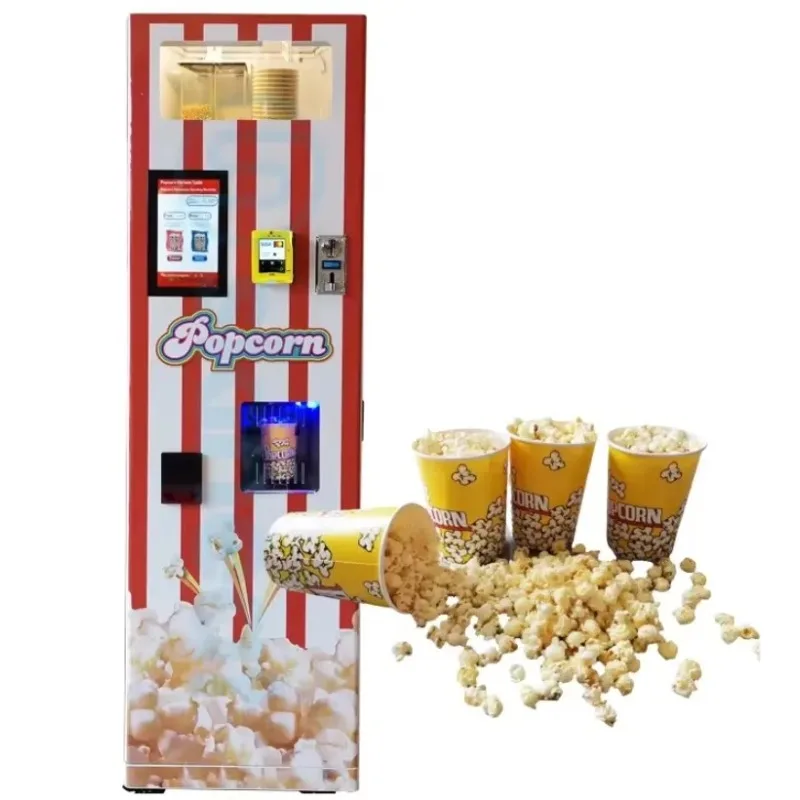 Customized Hot Selling Salty Sweet Popcorn Vending Machine Multiple Payment Methods