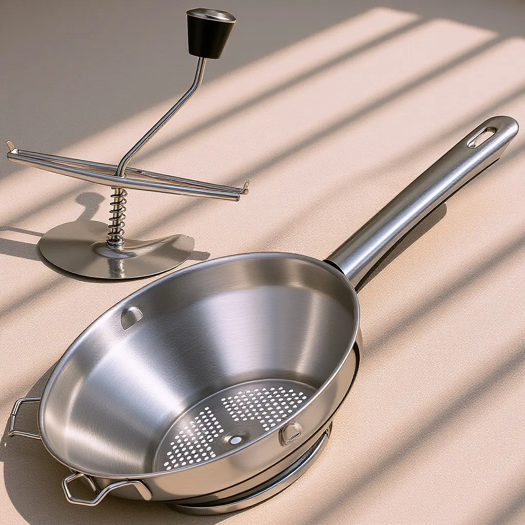 1Pcs Stainless Steel Potato Ricer Manual Potato Presser Easy Operation for Mashed Potatoes Sweet Potatoes Non-Slip Handle