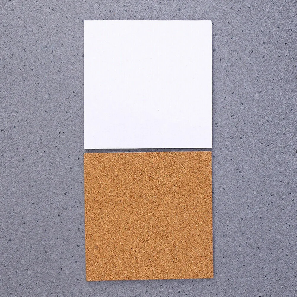10Pcs Cork Coasters Square Cork Mat Self-adhesive DIY Backing Sheet For Home Bar Placemat Pad Coasters Kitchen Table Mats
